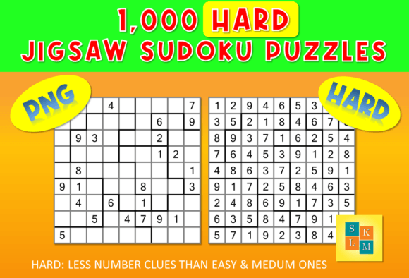 1,000 Hard Jigsaw Sudoku Puzzles for Creators and Enthusiasts