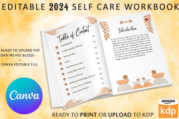2024 Self Care Workbook KDP Interior: A Practical Guide to Choosing and Using Your Self-Love Planner