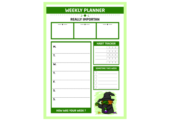 ADHD Planner - Witch Cartoon Theme Pt. 9: Strategic Time Management for Practical Results