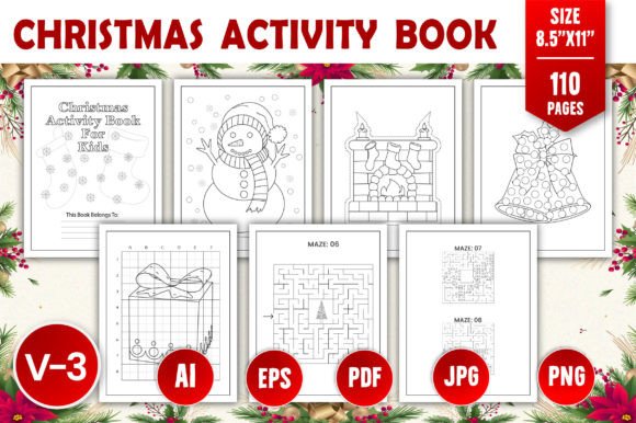 Christmas Activity Book for KDP Volume-3: A Multi-Activity Resource for Holiday Learning and Fun