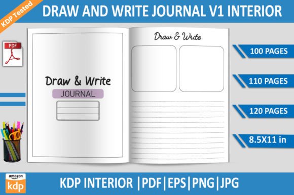 Draw-and-Write-Journal KDP Interior for Creative Publishing