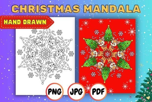 Exploring the Creative Potential of Christmas Mandala Coloring Page 06