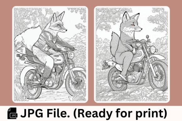 Fox Motorcycles Coloring Pages: A Creative Outlet for Adults