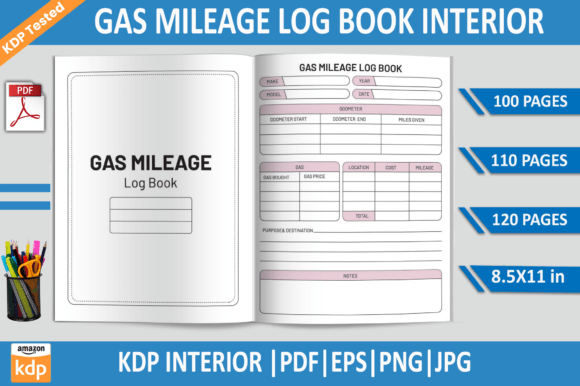 Gas Mileage Log Book KDP Interior: A Practical Tool for Everyday Tracking