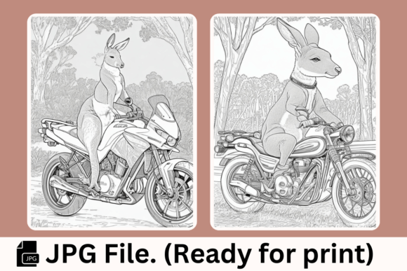 Kangaroo Motorcycles - Coloring Pages: A Practical Tool for Creativity and Focus