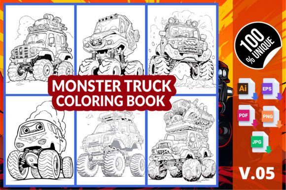 Monster Truck Coloring Book V.05 – A Creative Outlet for All Ages