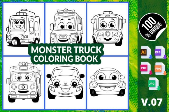 Monster Truck Coloring Book V.07: A Practical Resource for Creators and Publishers