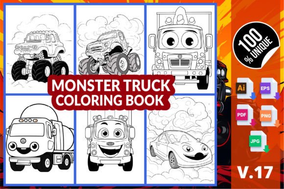 Monster Truck Coloring Book Vol. 17: A Versatile Asset for Creative Professionals and Entrepreneurs