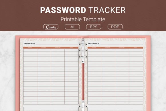 Password Tracker Printable Template