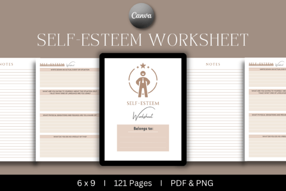Self-Esteem Worksheet KDP Interior for Your Publishing Business