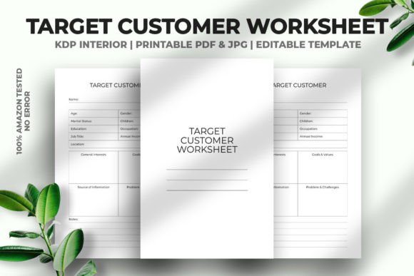 Target Customer Worksheet KDP Interior for Smarter Publishing